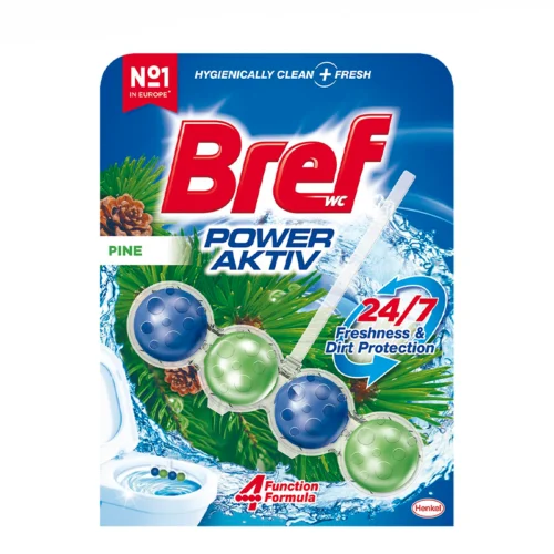 خوشبوکننده توالت فرنگی برف مدل Pine بسته 4 عددی Bref WC Power Active Pendant Ball Pine 4pcs