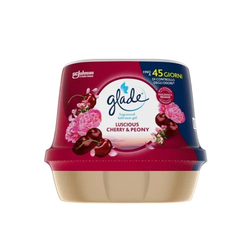 خوشبوکننده هوا گلید مدل Luscious Cherry & Peony وزن 180 گرم Glade Odorizant gel baie Luscious Cherry & Peony 180g